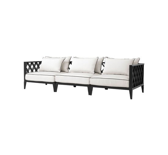 Black - Ocean Club sofa 3-seater white