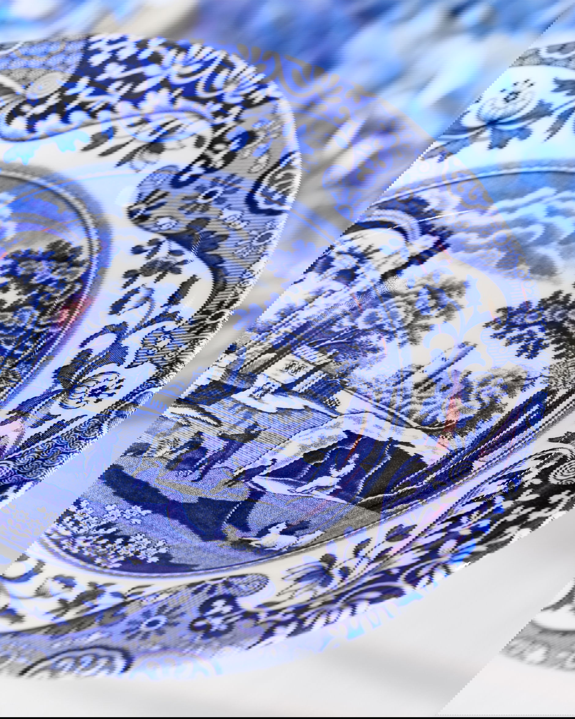 Blue Italian assiett blå/vit