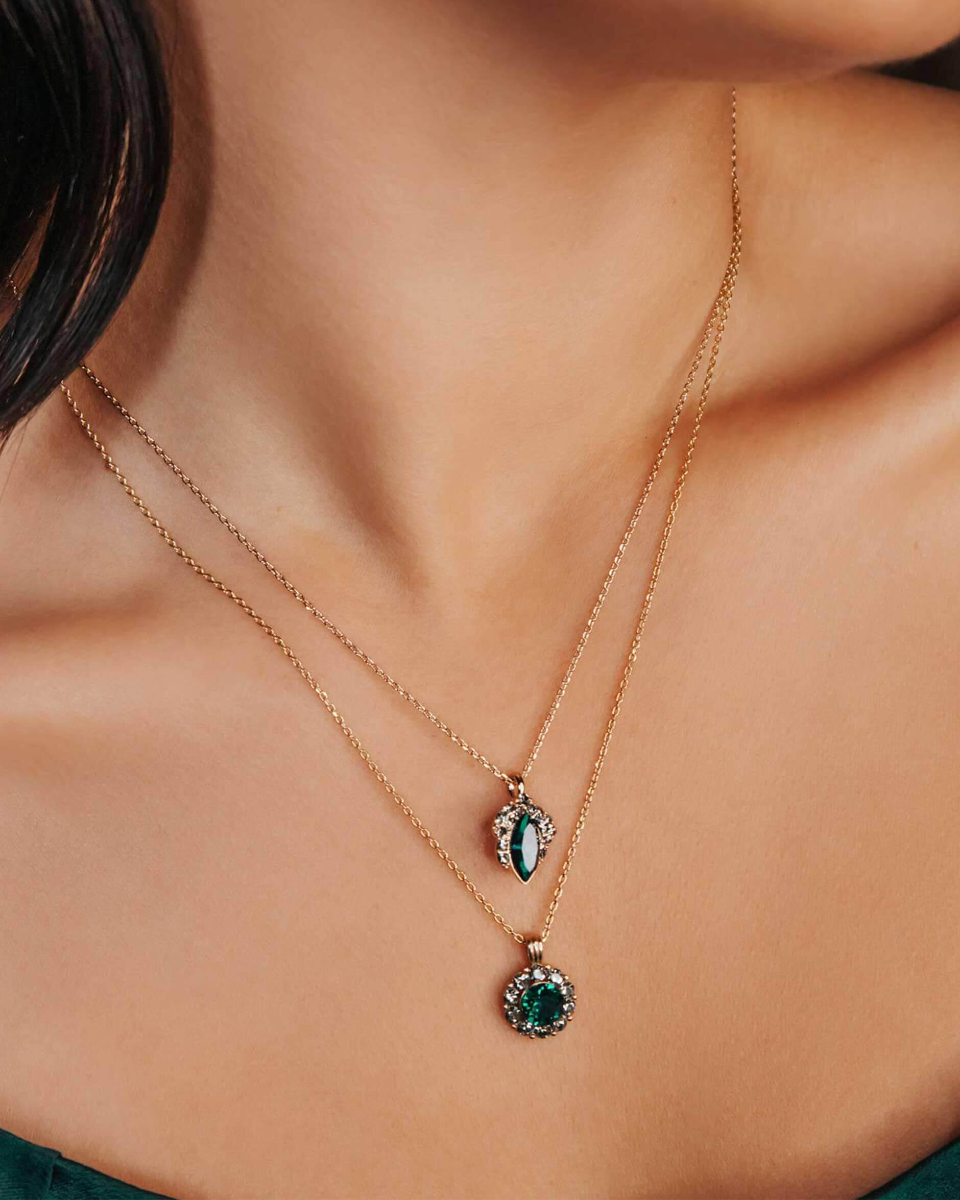 Petite Camille kaulakoru emerald
