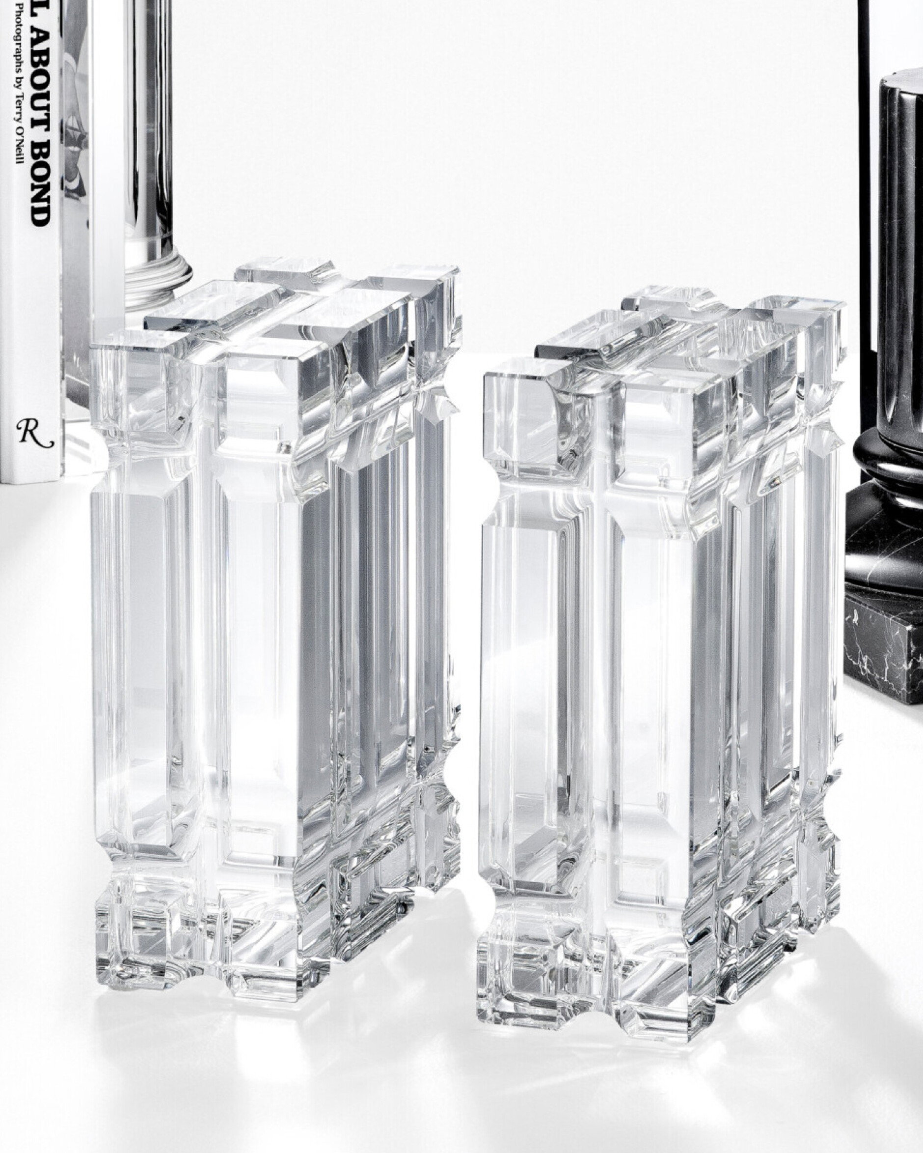 Linea Bookend Crystal set of 2