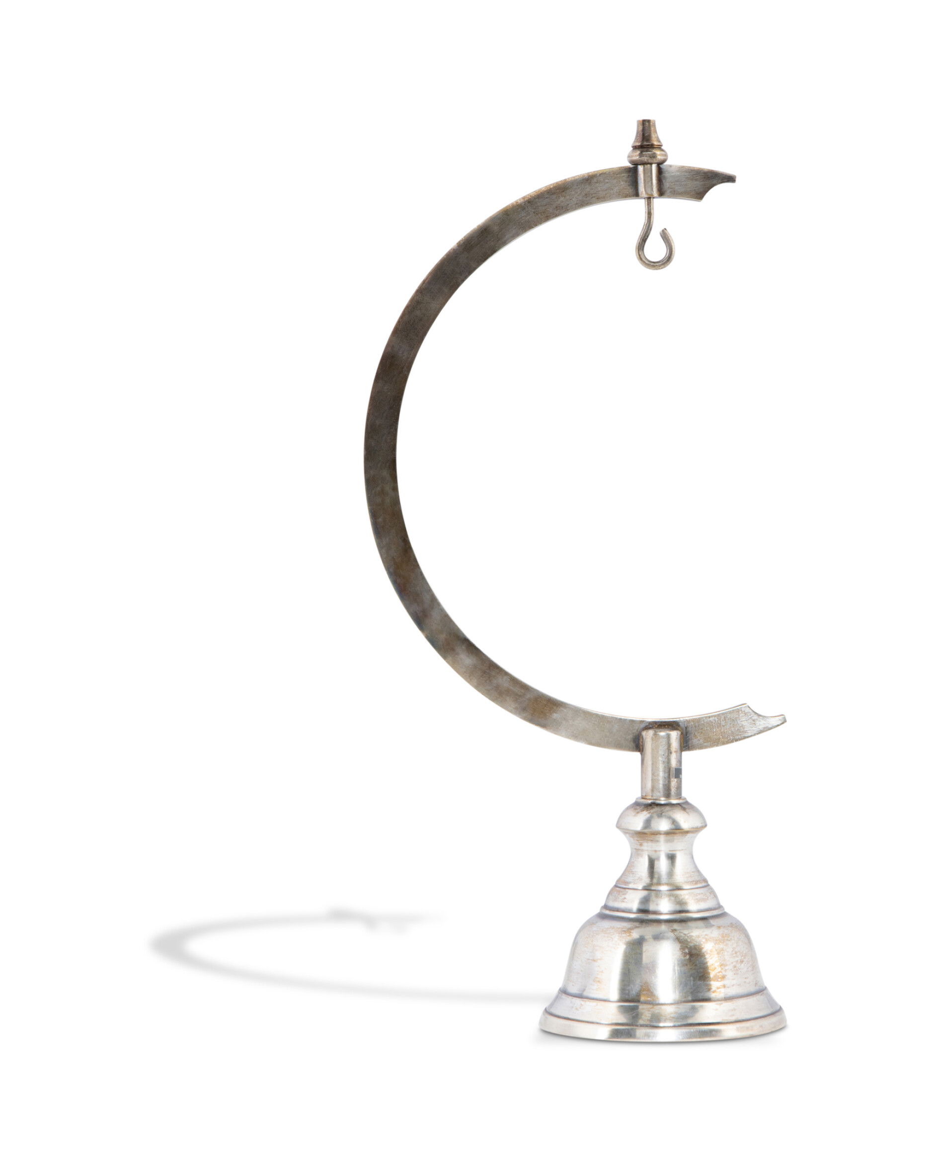 Stand Library Clock, Silver