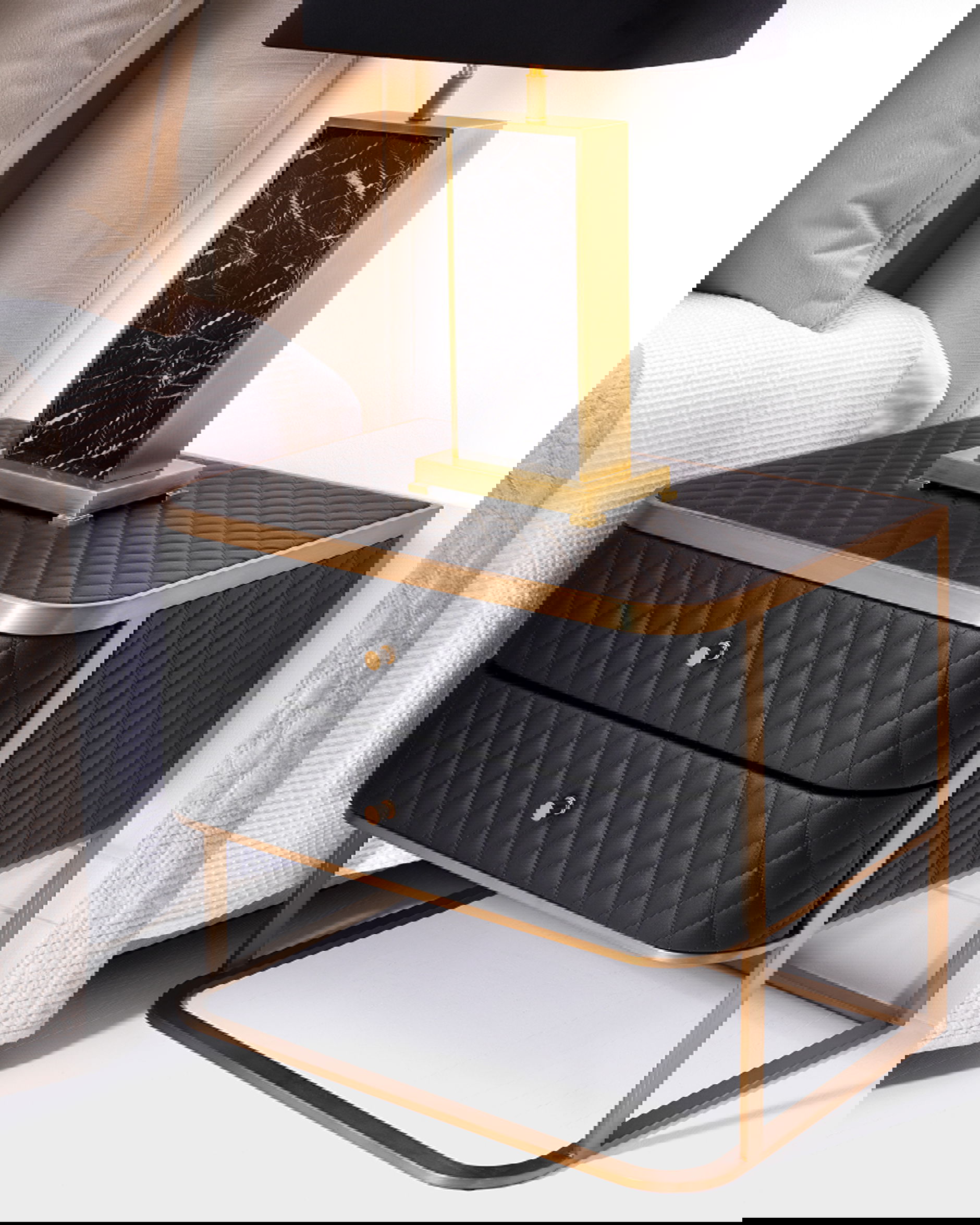 Monfort sängbord svart