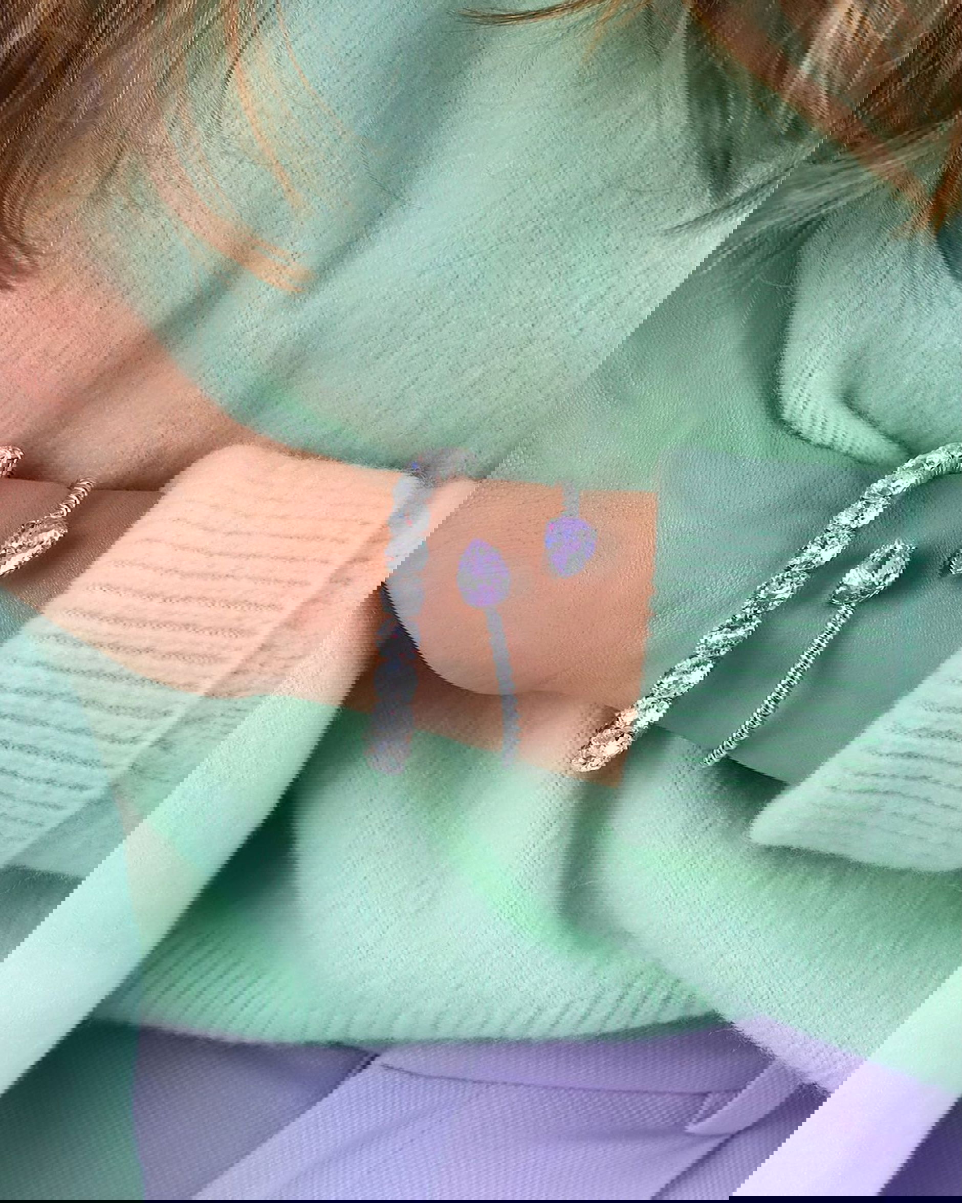 Gia Stud armband crystal rhodium