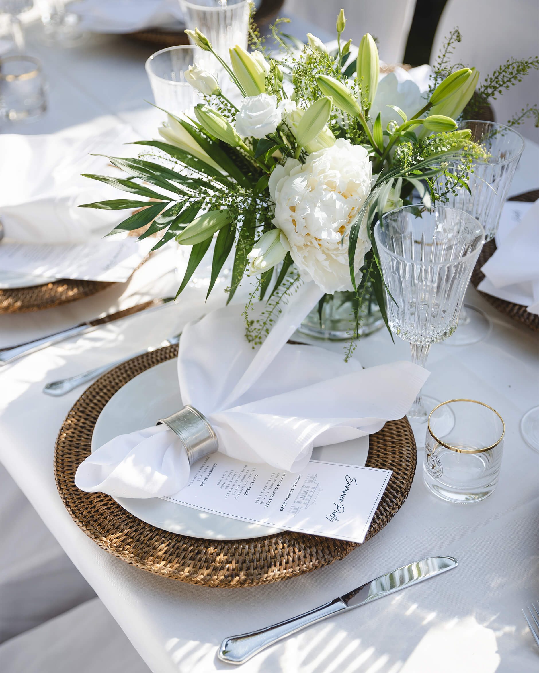 Antique tallriksunderlägg rotting 4-pack