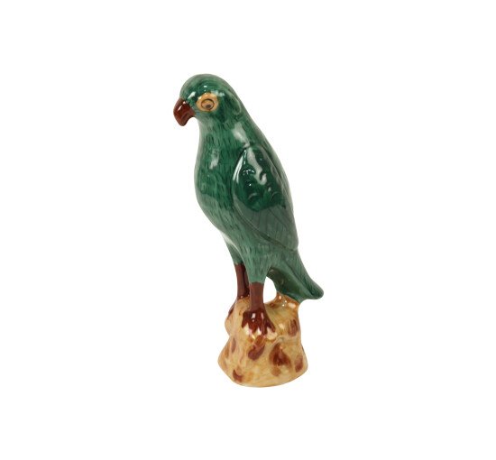 Green - Parrot figurine turquoise
