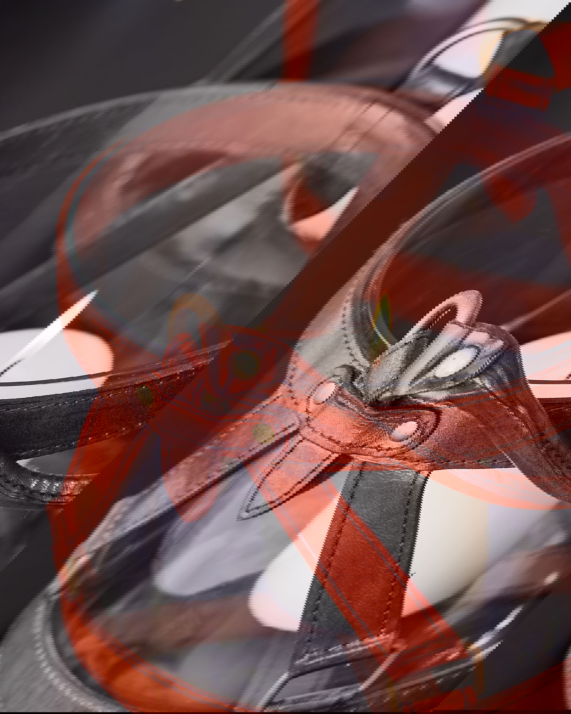 Kensington Glass Lantern Leather