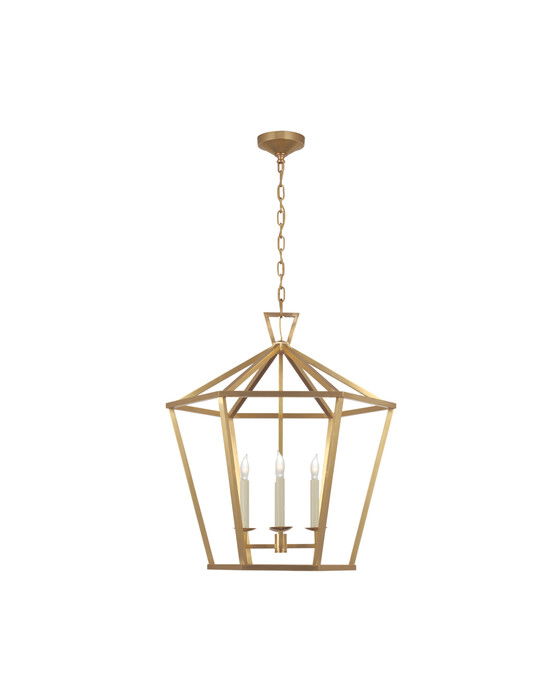 Darlana taklampa sexkantig antik mässing