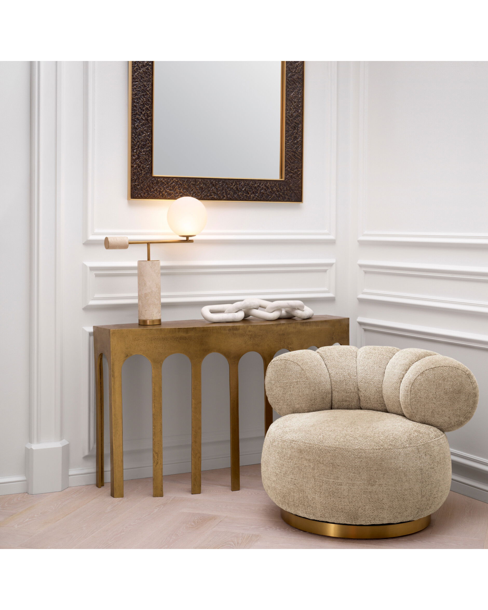 Gardini konsolbord antik mässing