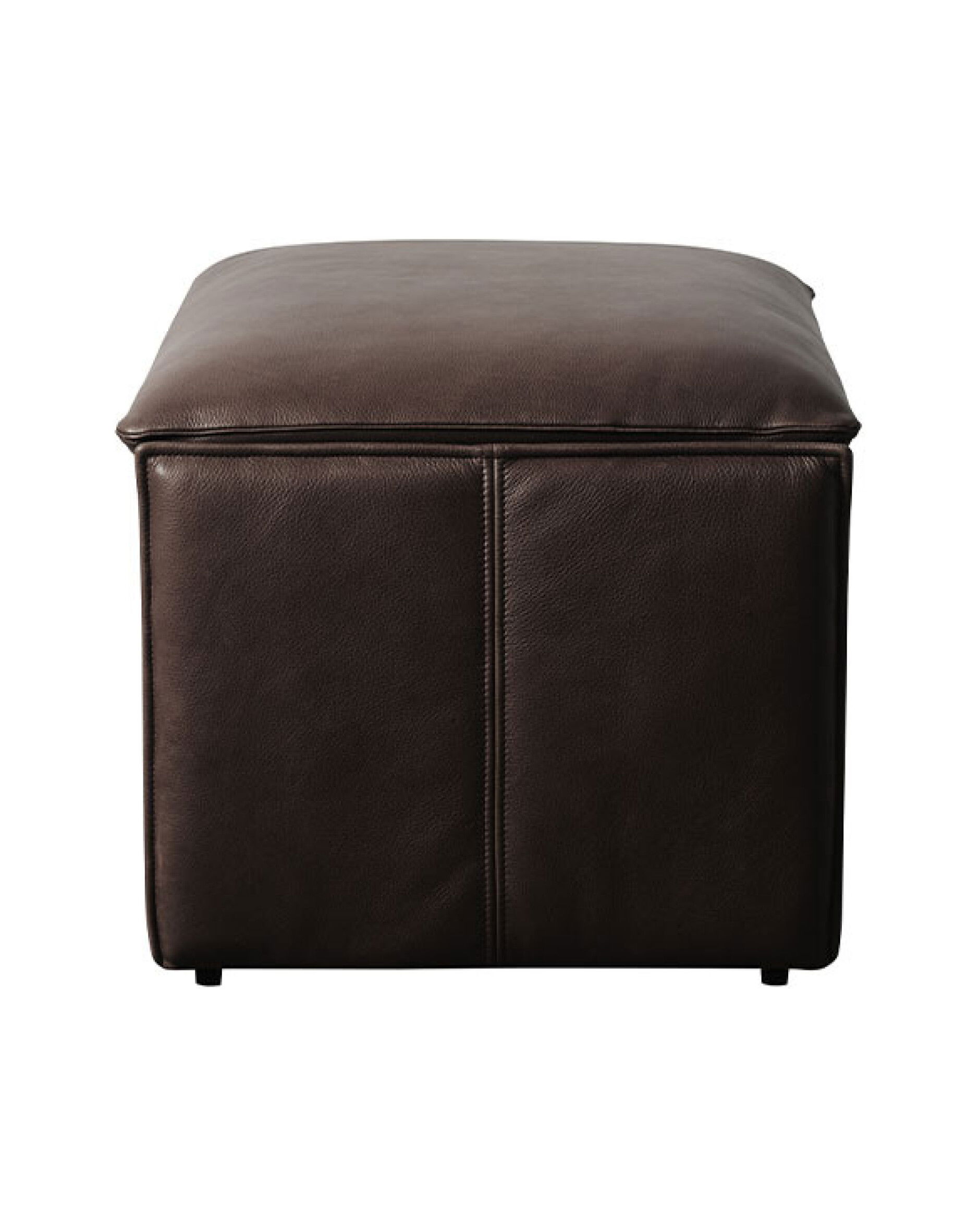Harlem Ottoman Leather Espresso