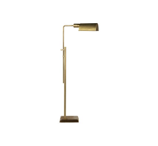 Antique Brass - Pask Pharmacy Floor Lamp Polished Nickel
