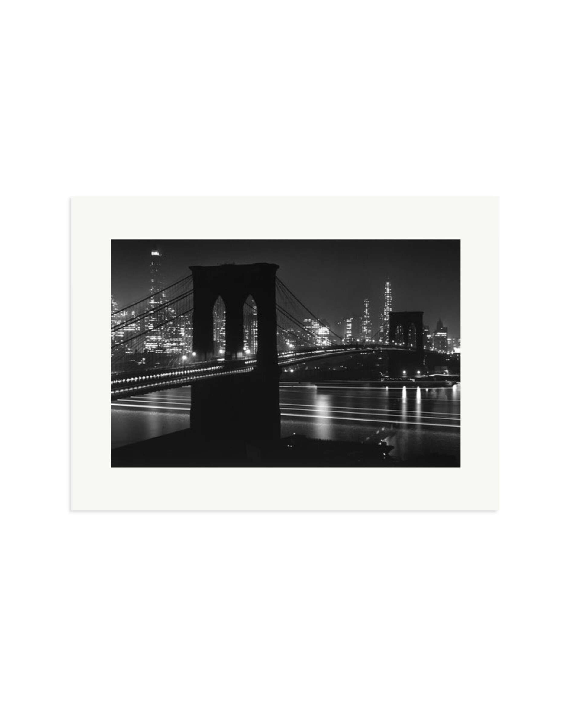 Brooklyn Bridge at Night Print Only / XL