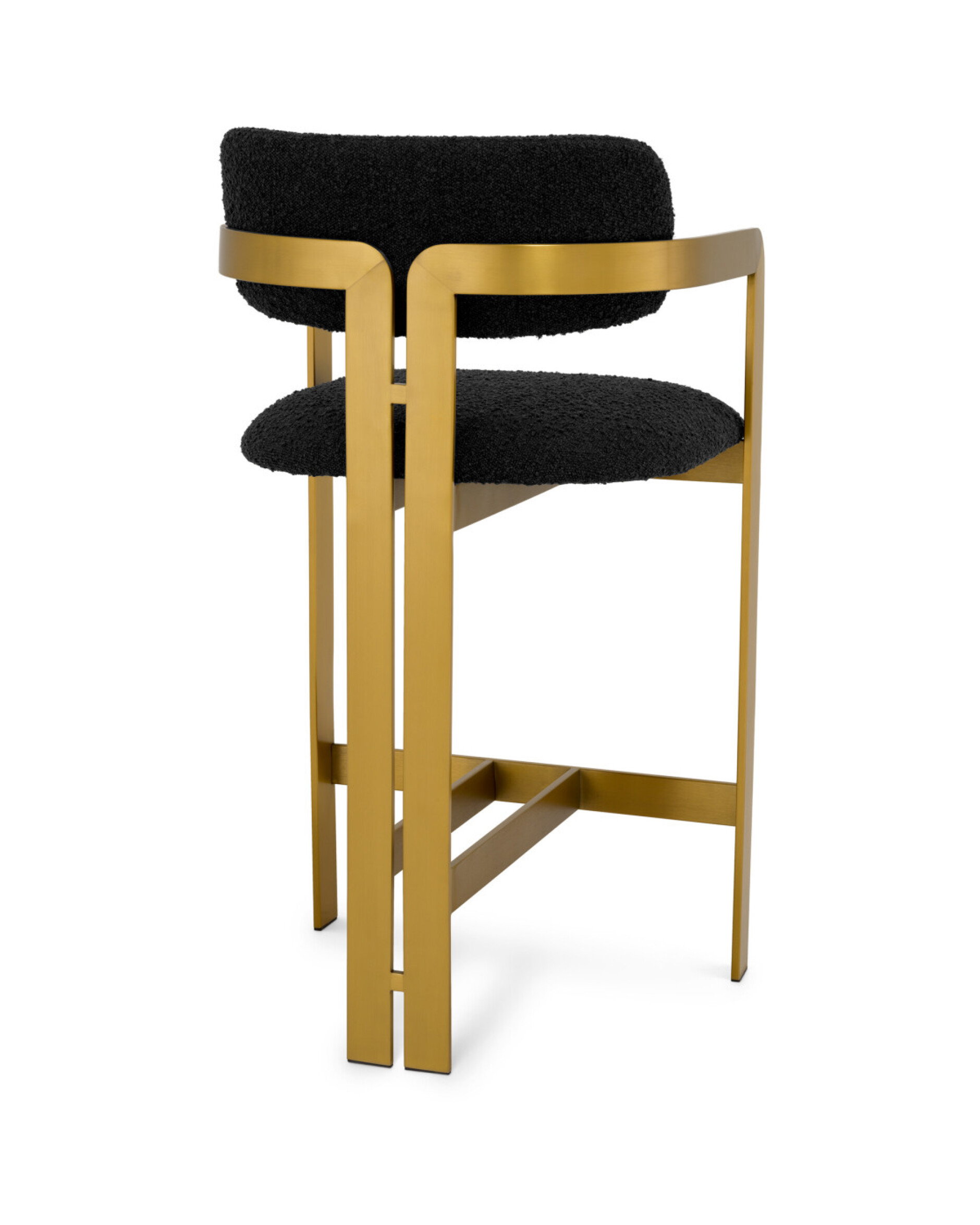 Donato Counter Stool Bouclé Black