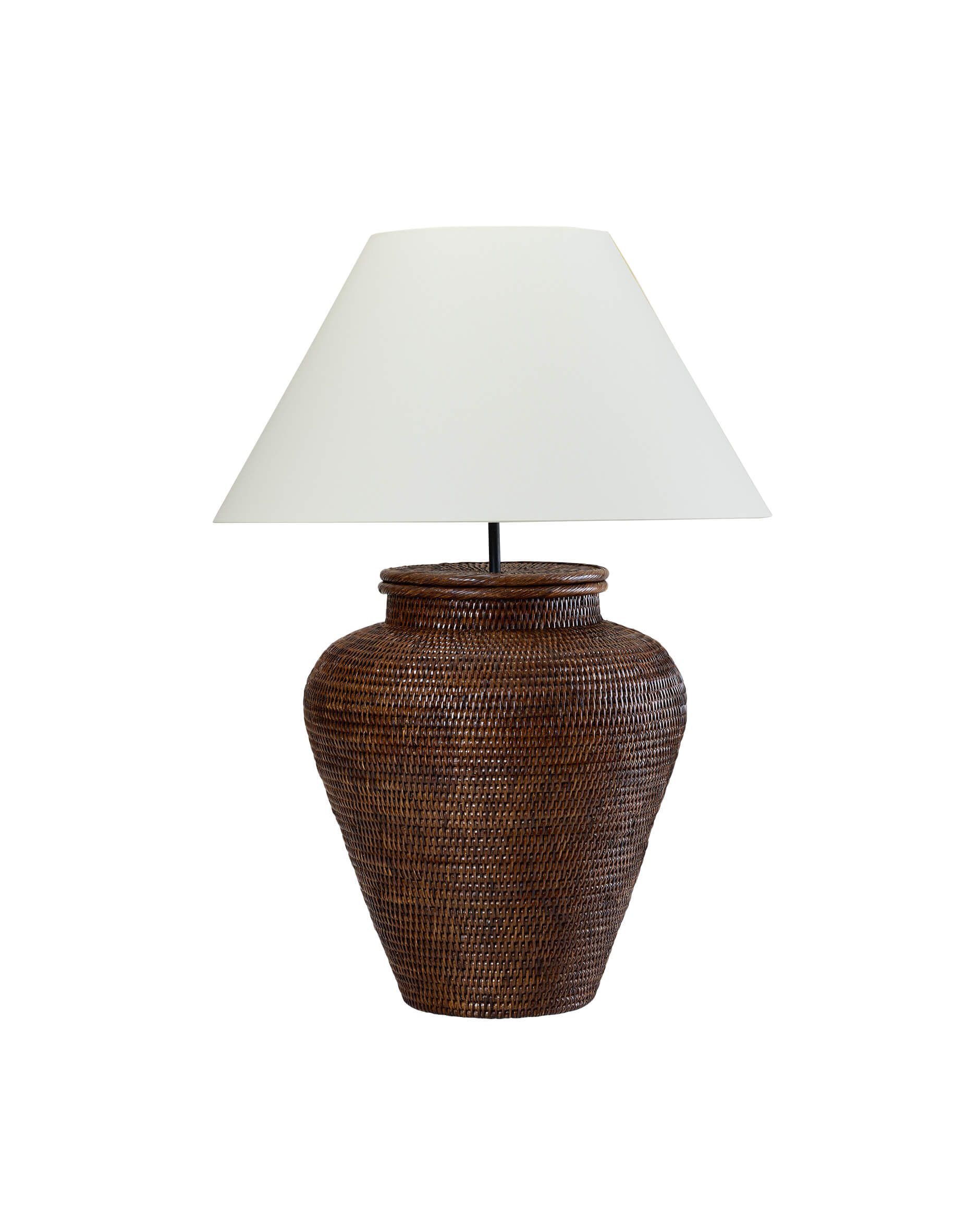 Cognac bordslampa rotting M