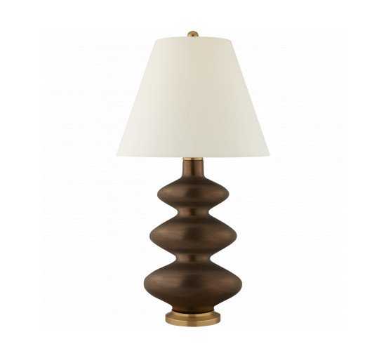 Matte Bronze - Smith Medium Table Lamp Ivory
