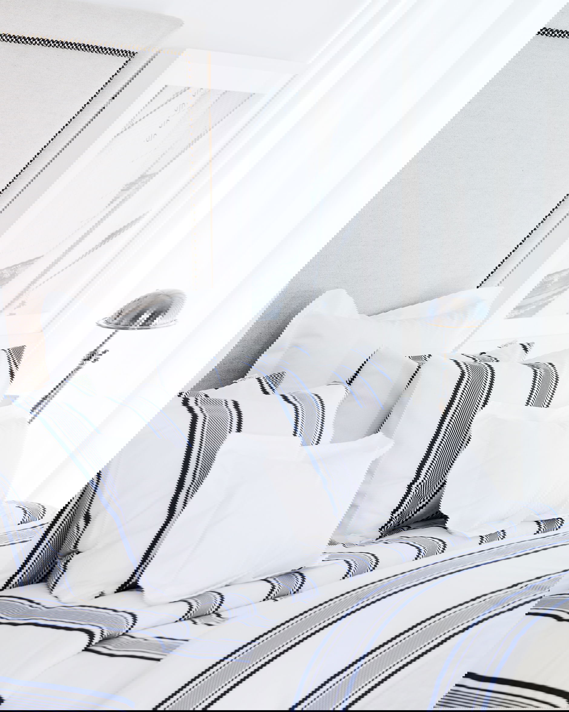 Cap Ferrat örngott randigt 2-pack