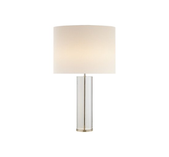 Polished Nickel - Lineham Table Lamp Alabaster