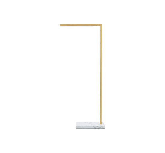 Natural Brass - Klee 43" Floor Lamp Polished Nickel/Marble