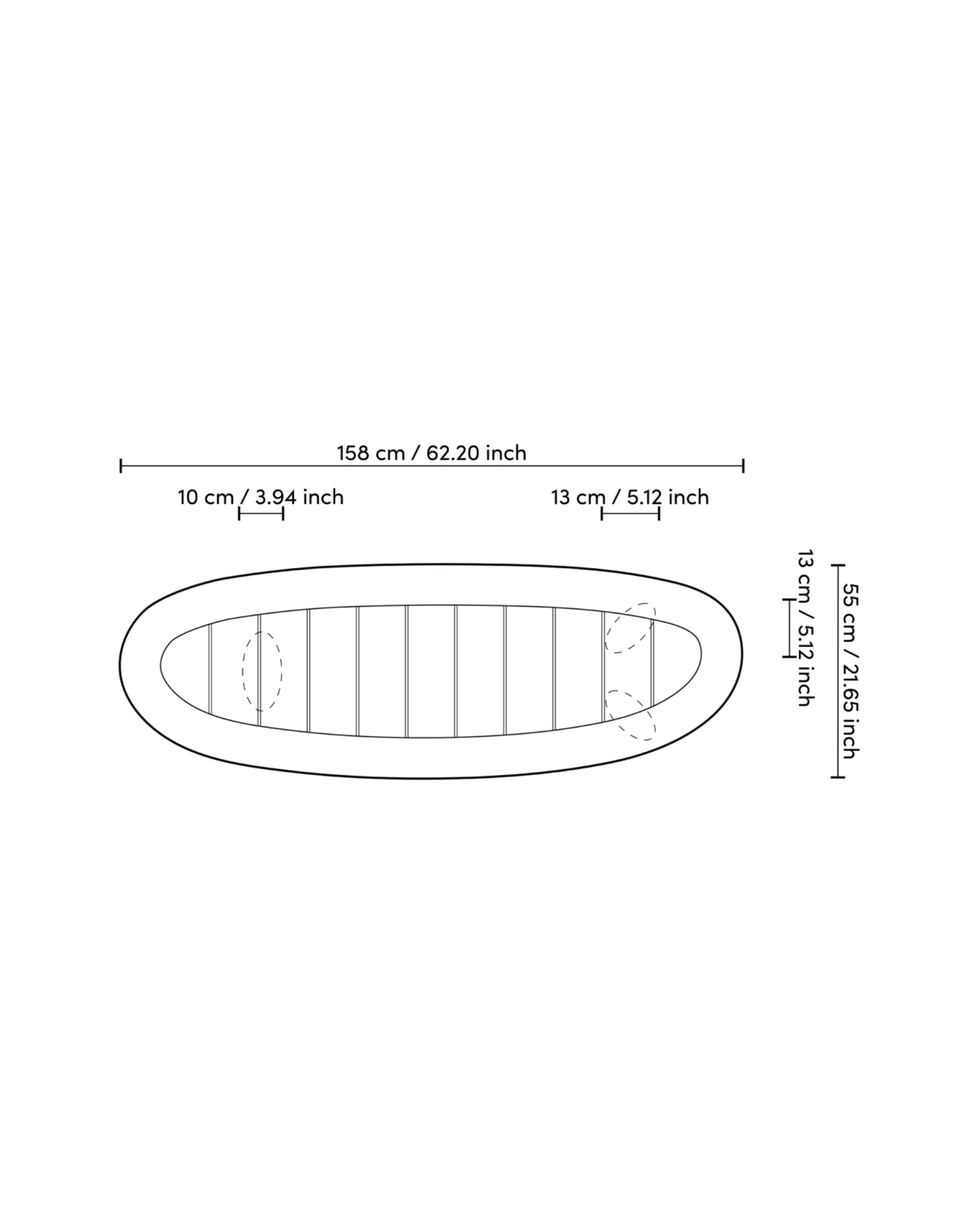 Free Form konsolbord natural teak
