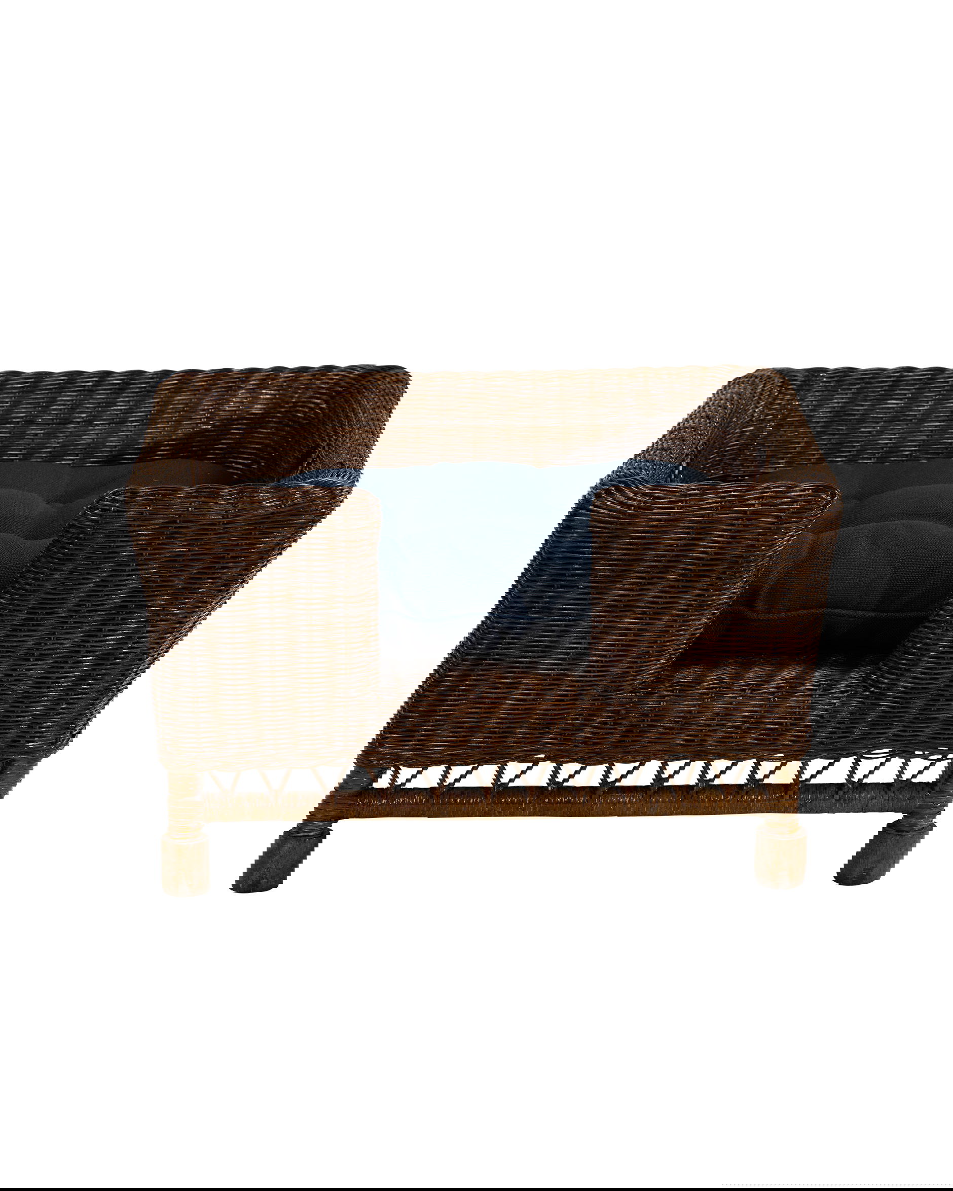 Cognac Hundebett Rattan