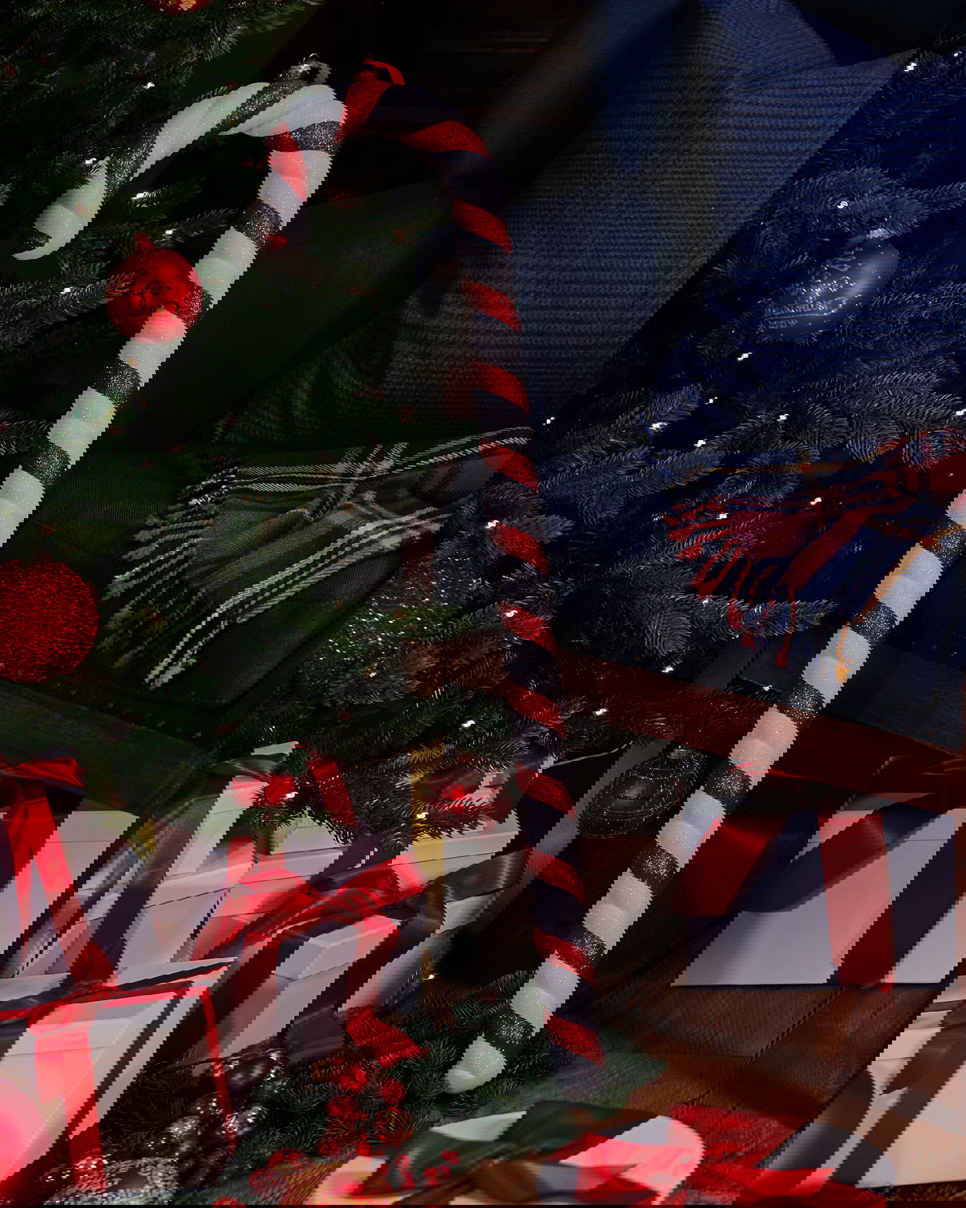 Alf-joulukoriste, karkkikeppi punainen/valkoinen 94cm