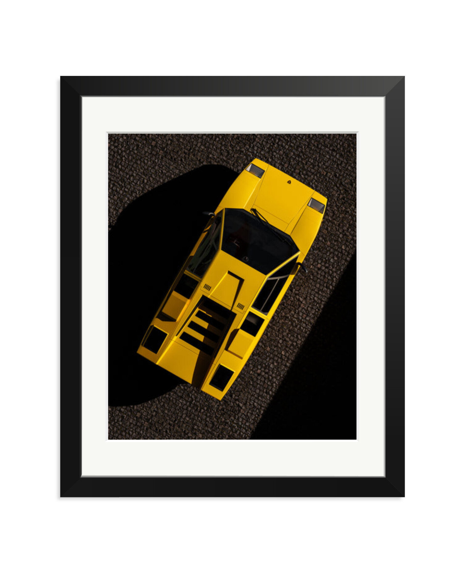 Birdseye View Lamborghini Countach Black / Medium