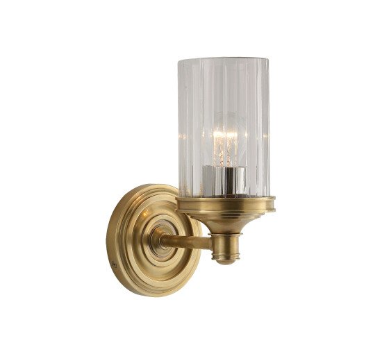 Antique Brass - Ava Single Sconce Bronze with Crystal