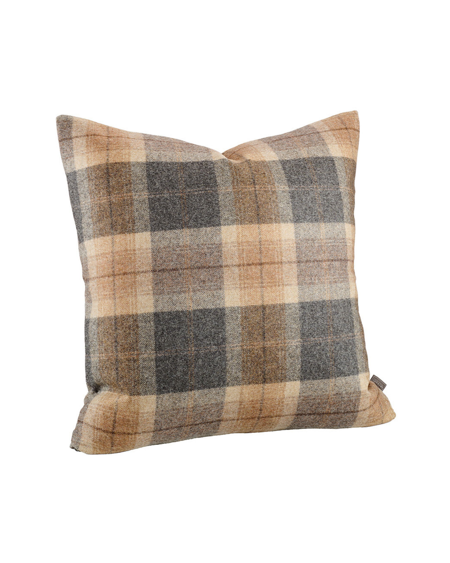 Alistair plaid kuddfodral brun