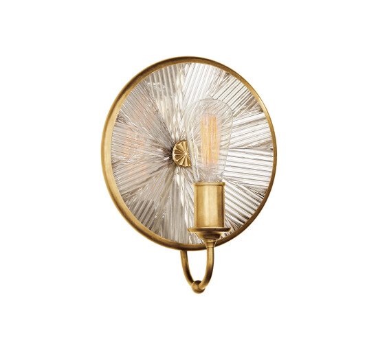 Natural Brass - Rivington Round Sconce Polished Nickel