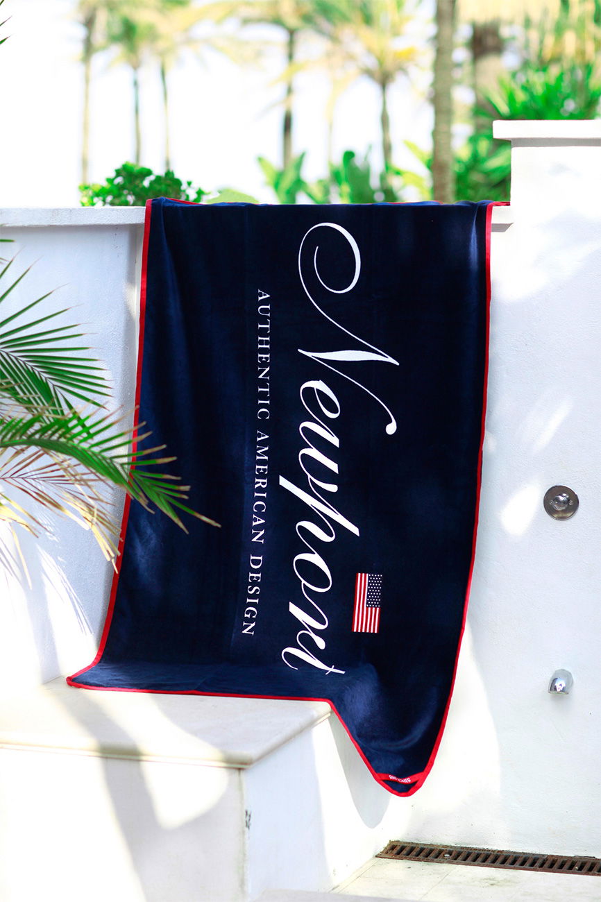 Pebble Beach rantapyyhe sininen