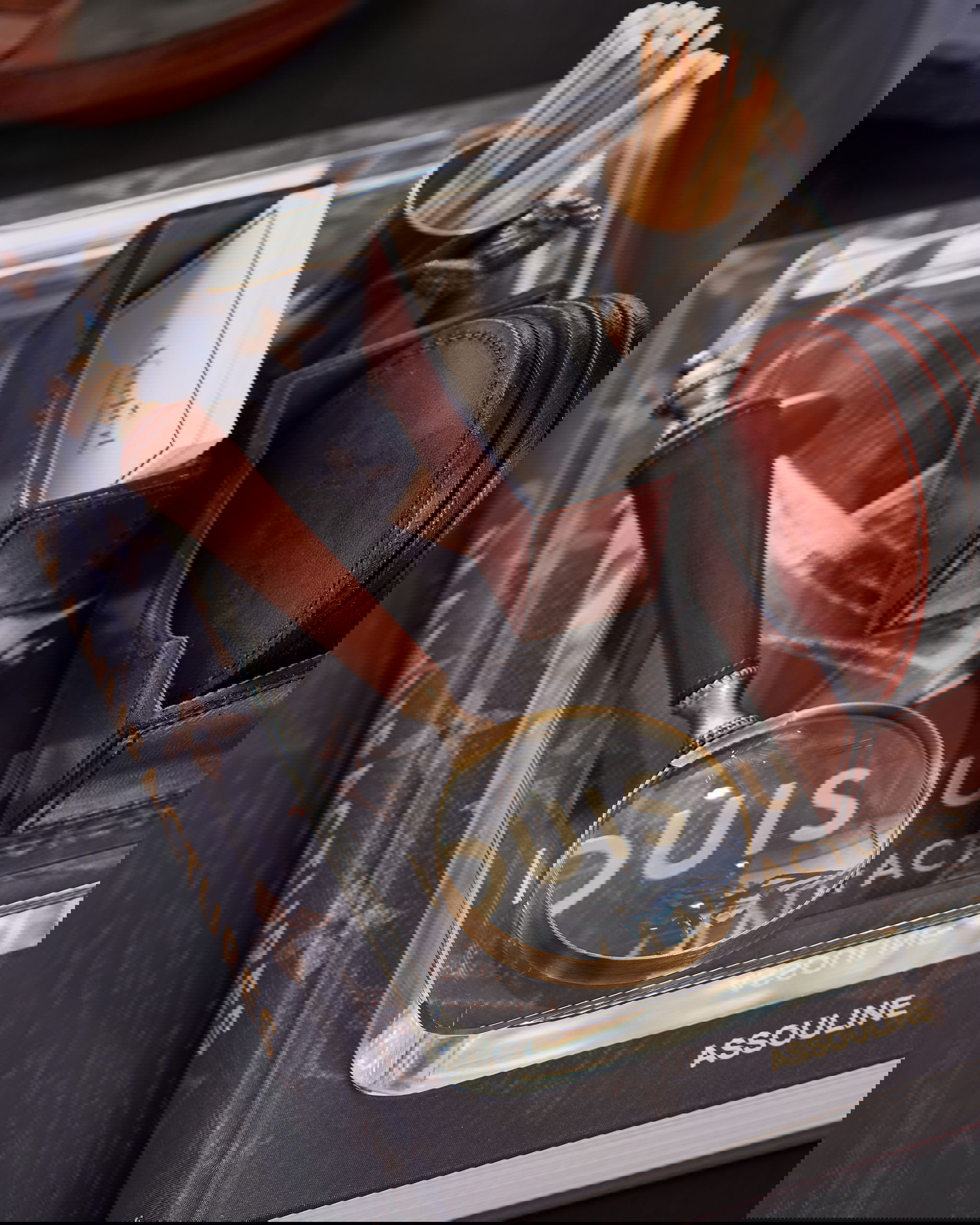 Kensington set förstoringsglas/brevkniv läder