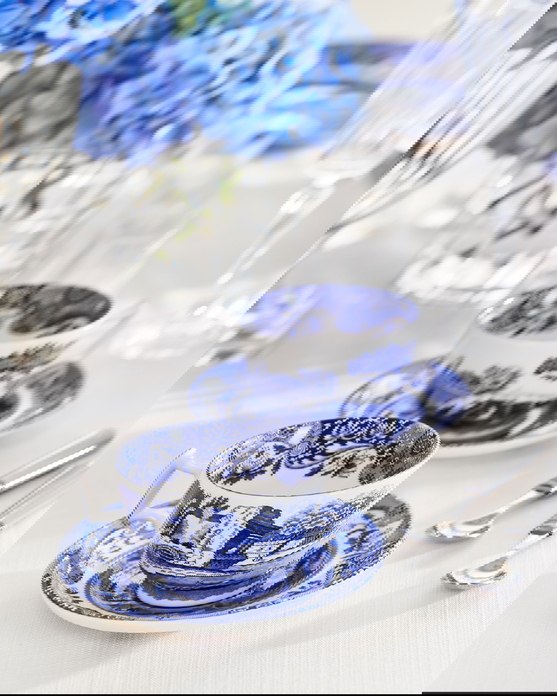 Blue Italian frukostkopp blå/vit