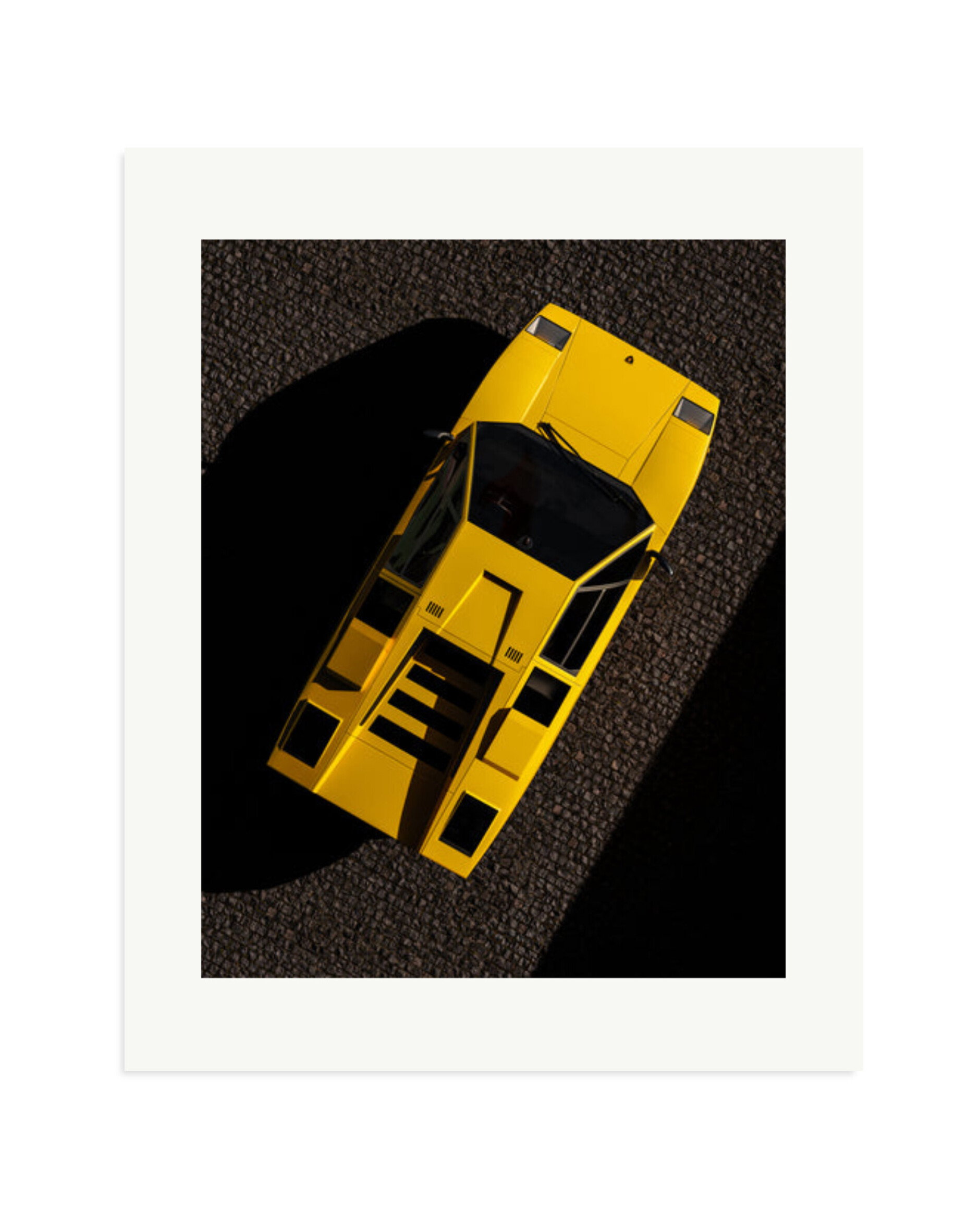 Birdseye View Lamborghini Countach Print Only / XL