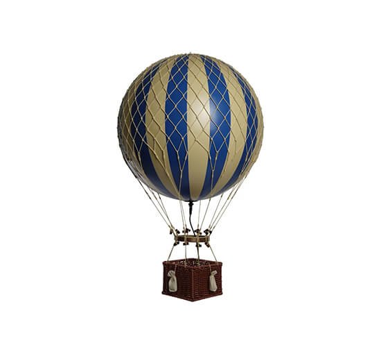 Blå - Jules Verne luftballong LED regnbue