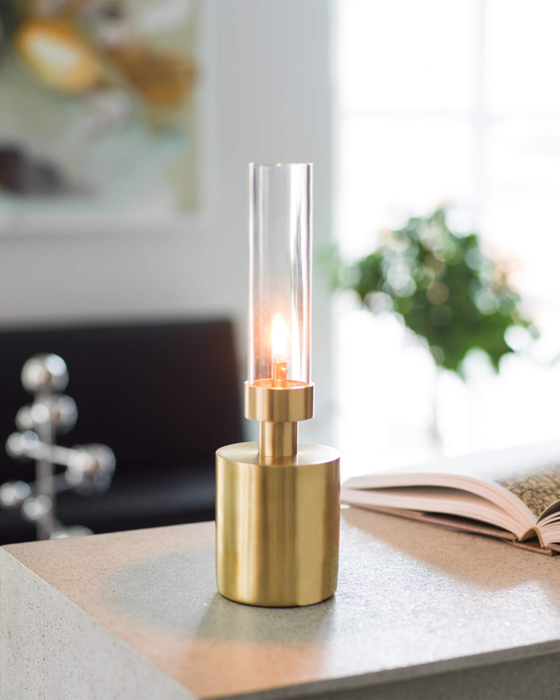 Patina-öljylamppu, messinki