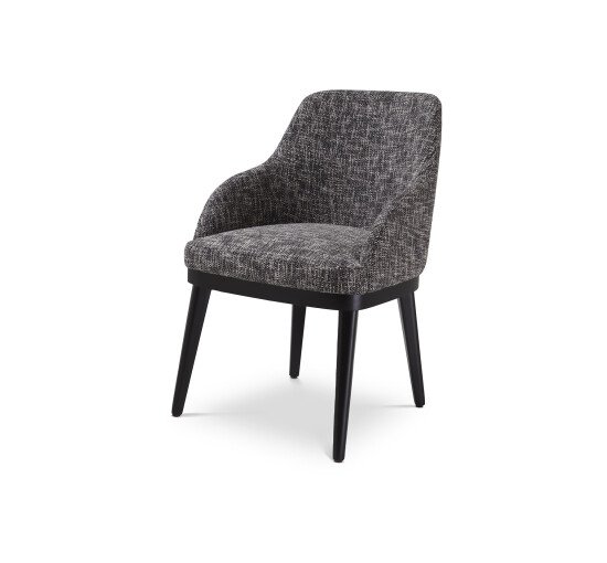 Cambon Black - Costa Dining Chair bouclé grey