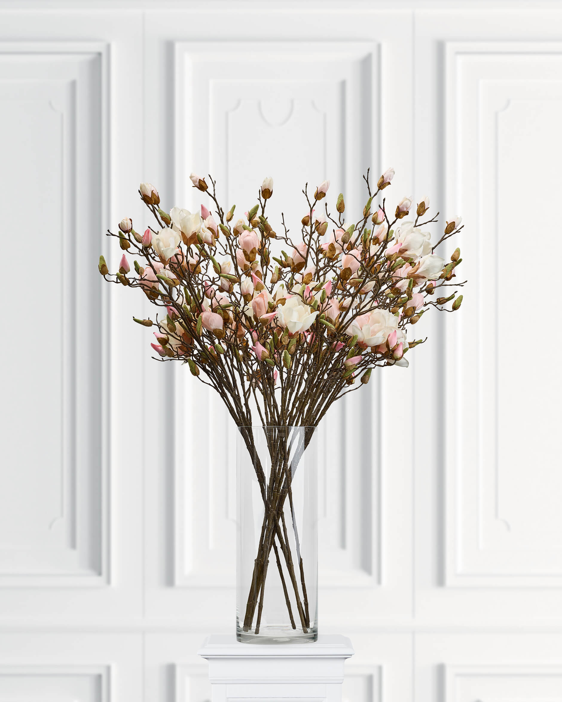 Alternativ bild 1 för Magnolia snittblomma vit/rosa