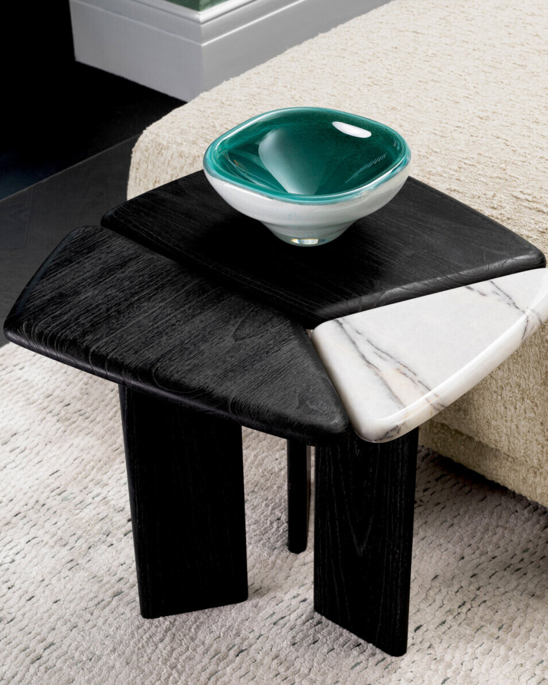 Brinton sidobord charcoal grey crown