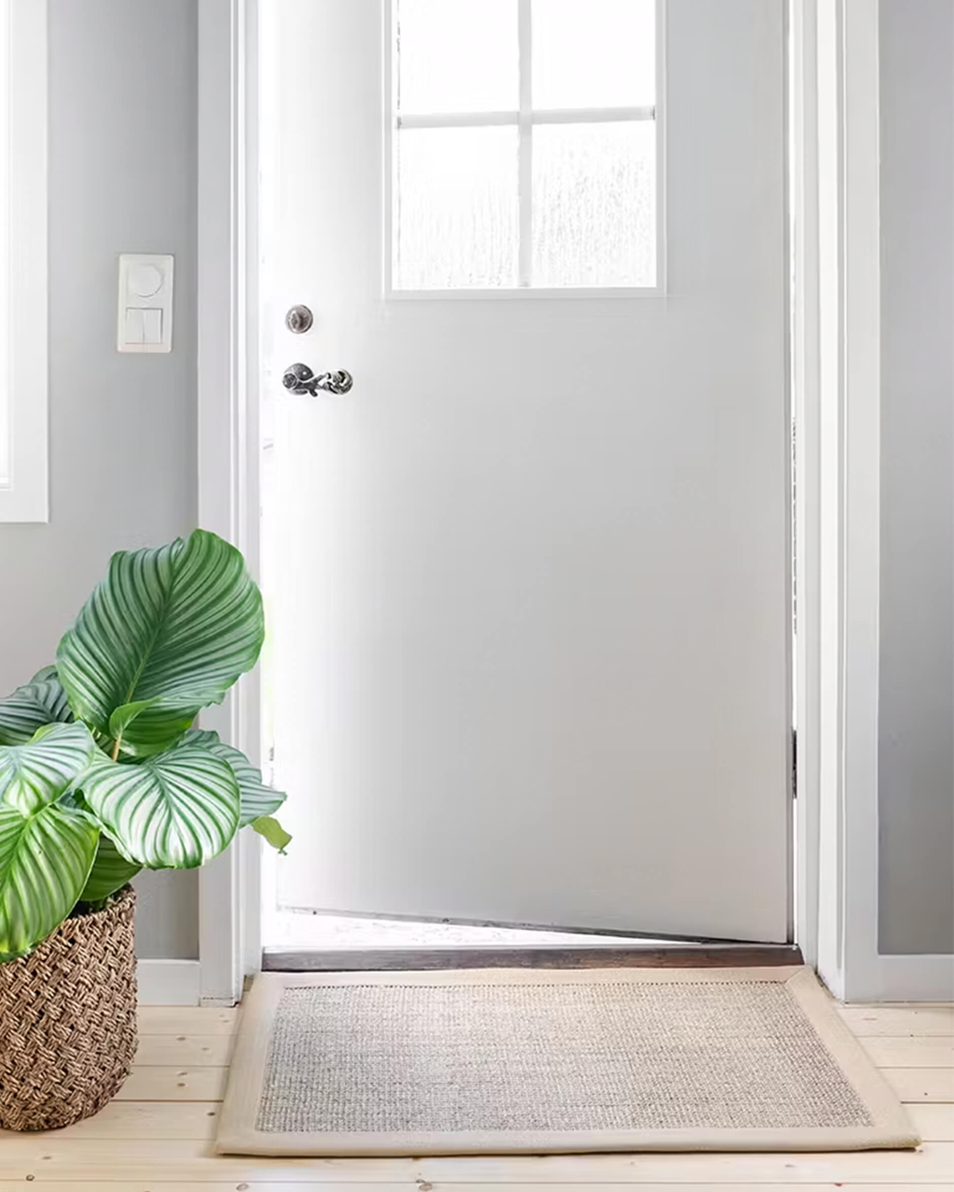 Linie dörrmatta linne