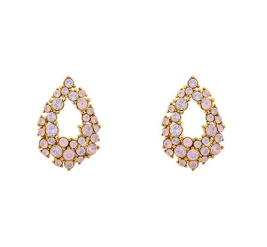 Rose opal - Petite Alice Crystal Earrings