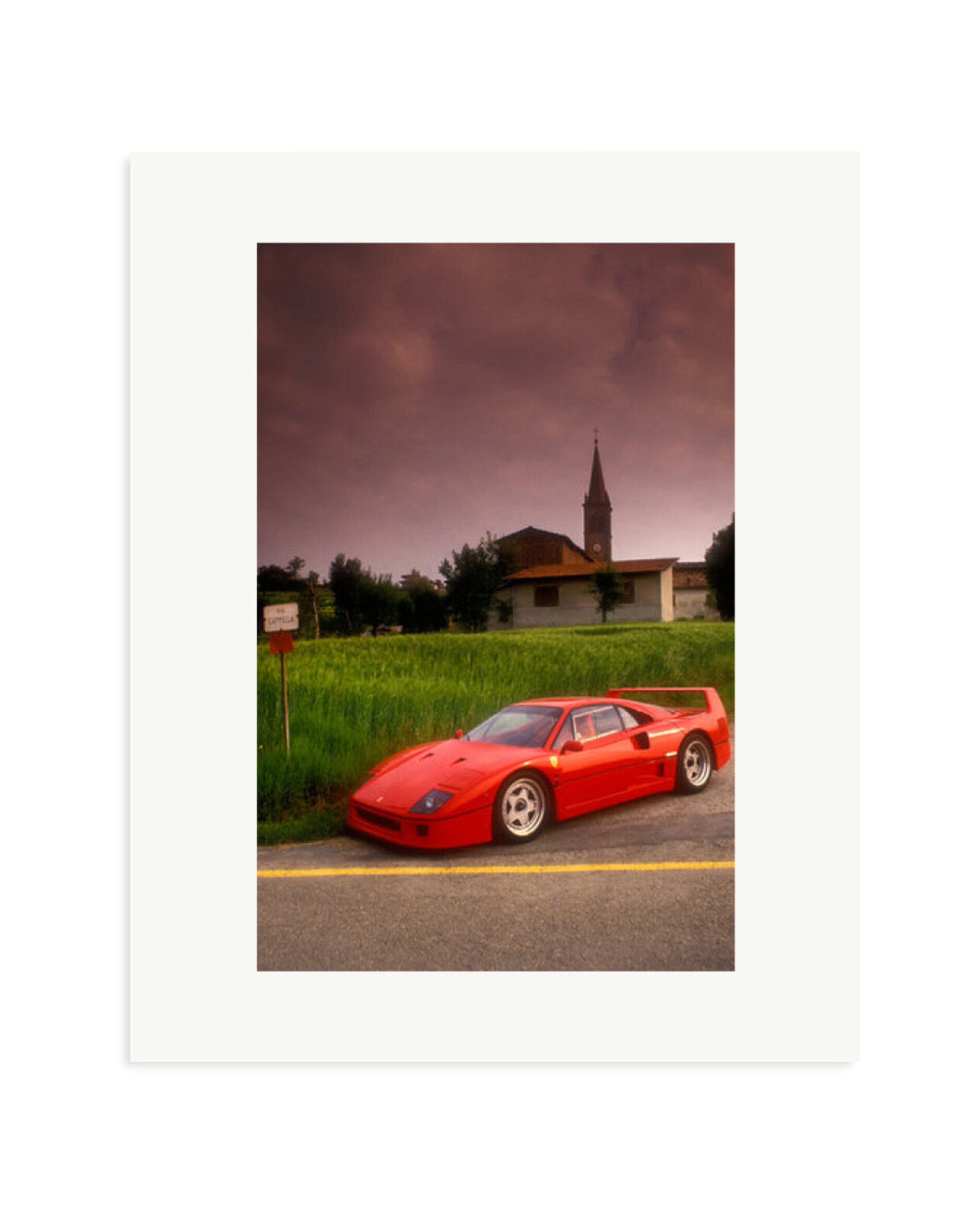Ferrari F40, 1987 Print Only / Medium