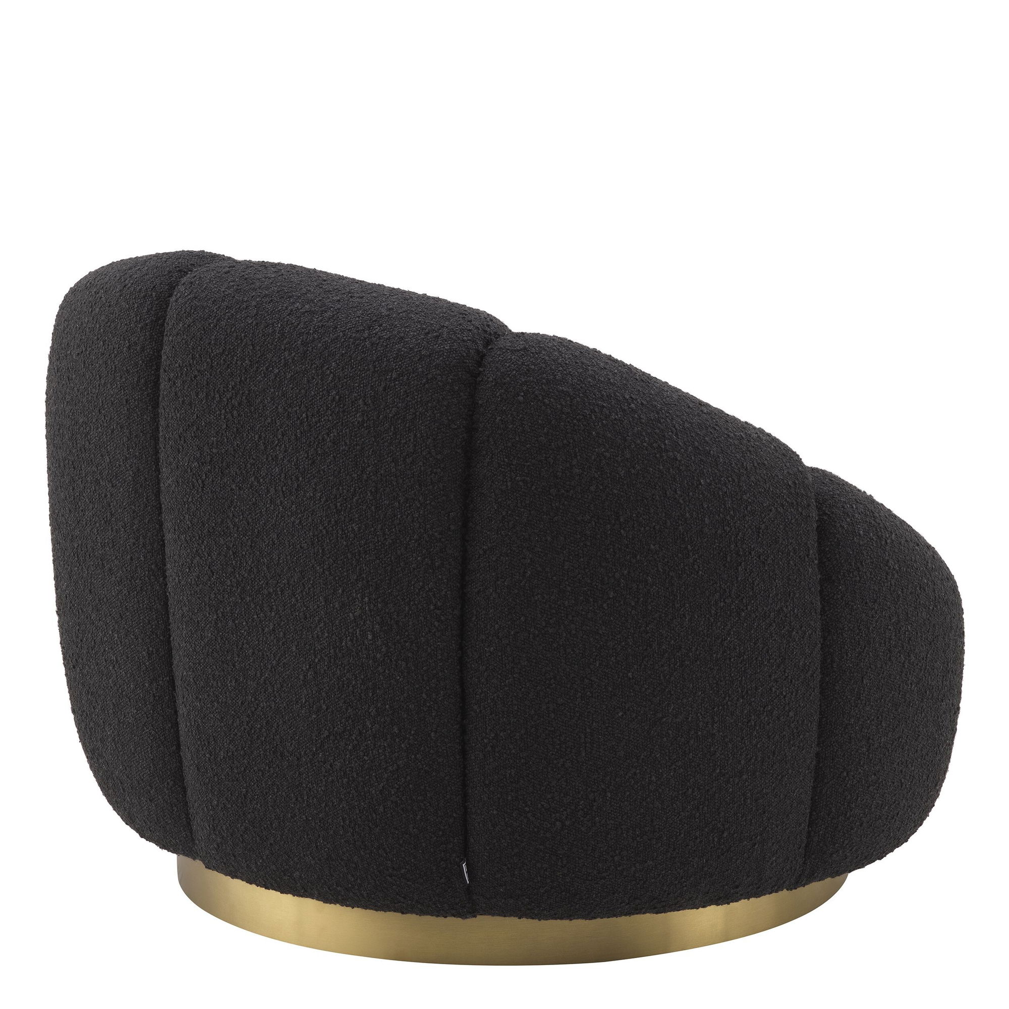 Inger Swivel Chair Bouclé Black