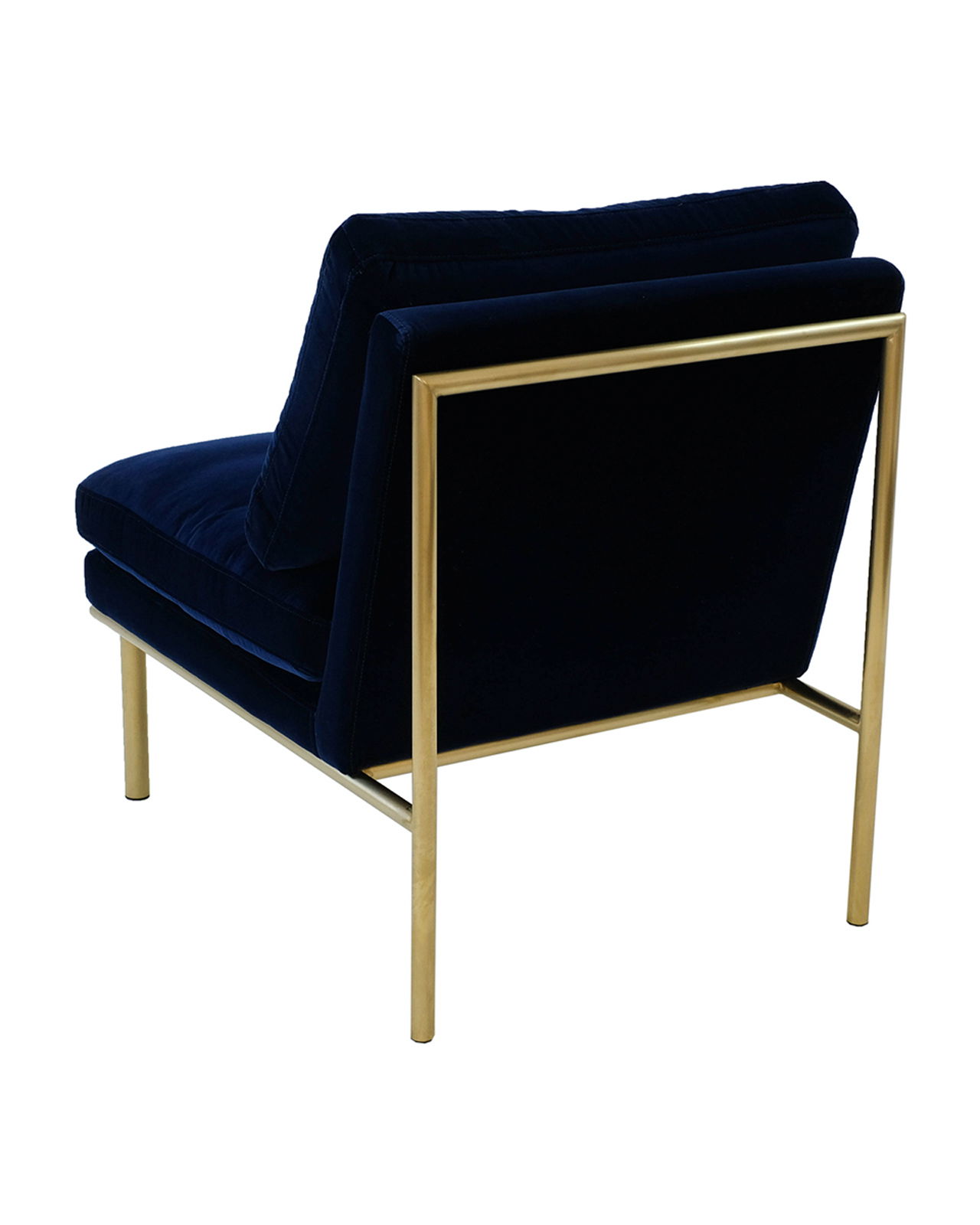 April loungefåtölj midnight blue/mässing