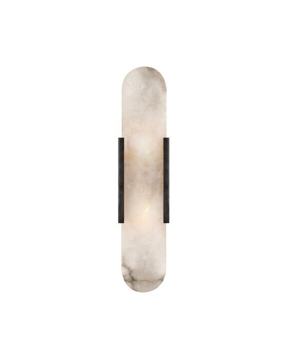 Melange vägglampa förlängd brons