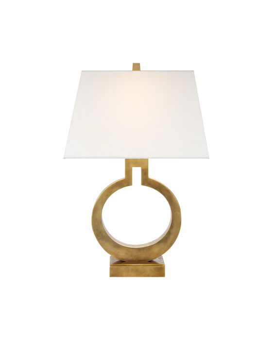 Ring Form bordlampe antik messing