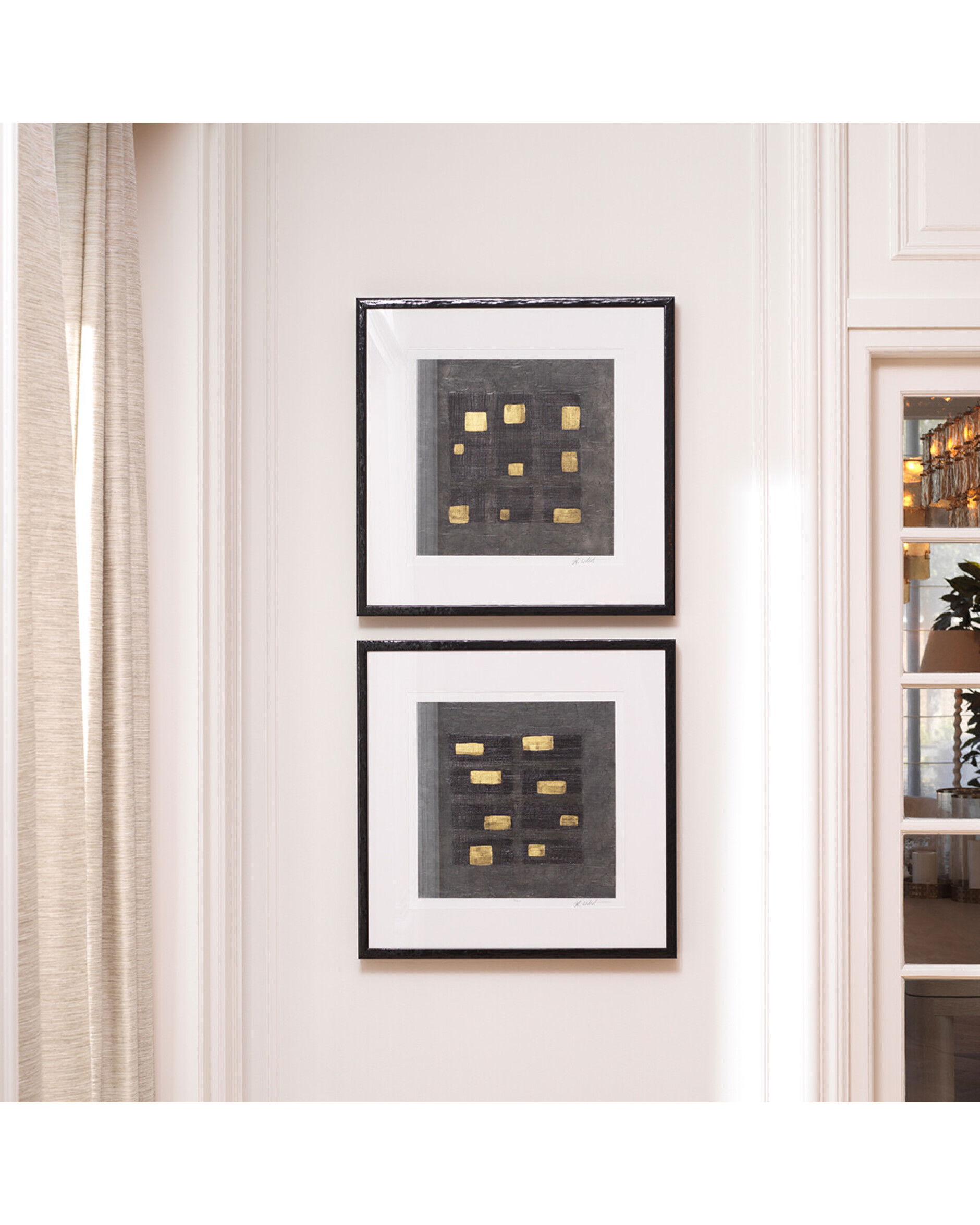 Washed Black Squares tavle af Michael Willett 2 sæt