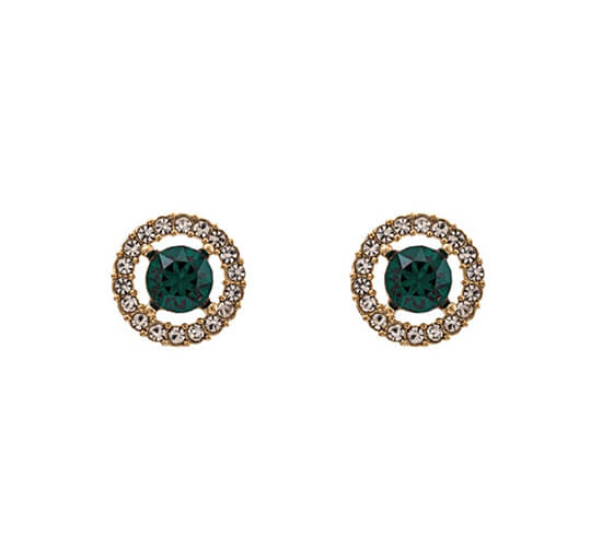 Emerald / Gold - Miss Miranda Earrings Emerald