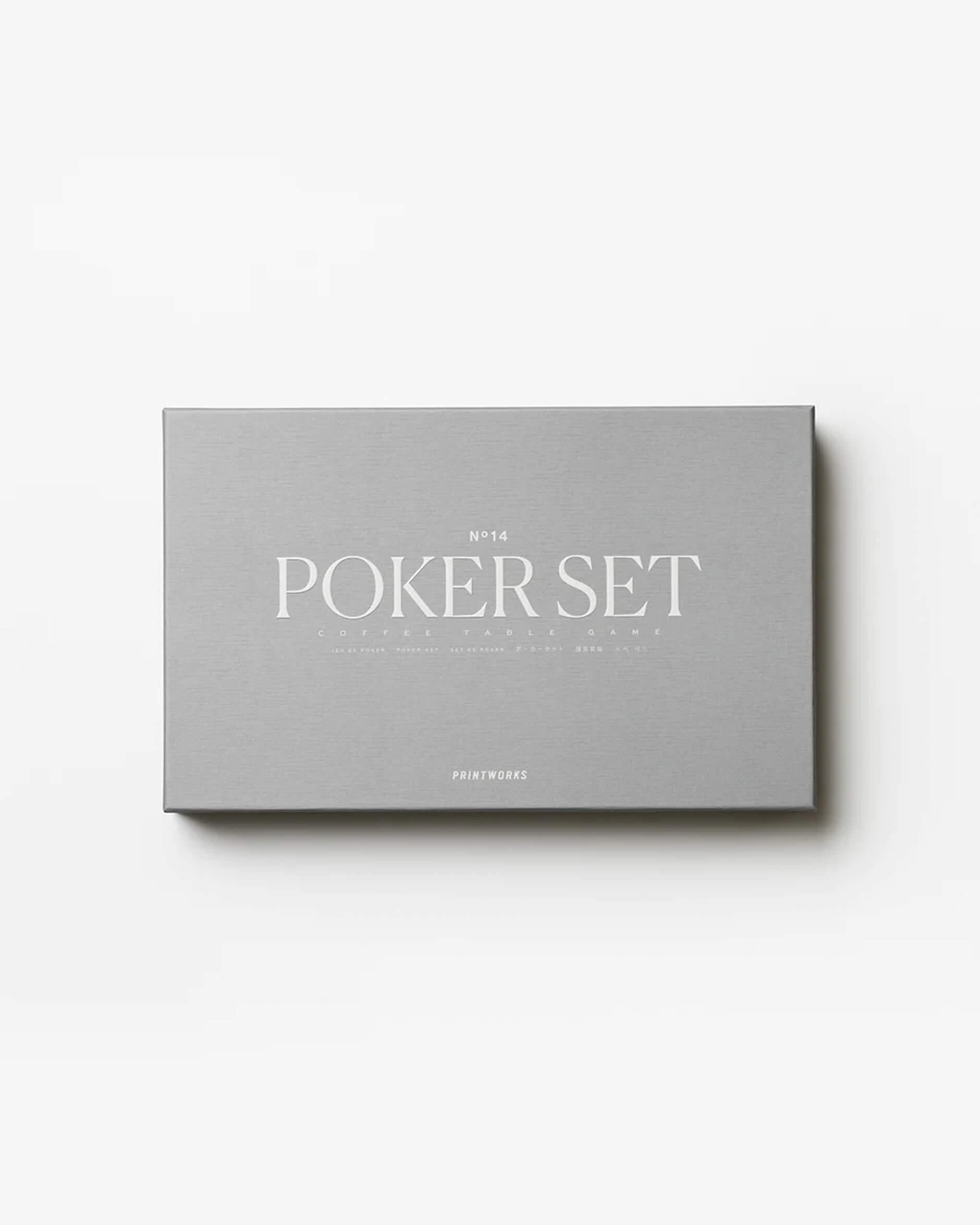 Classic poker set grå