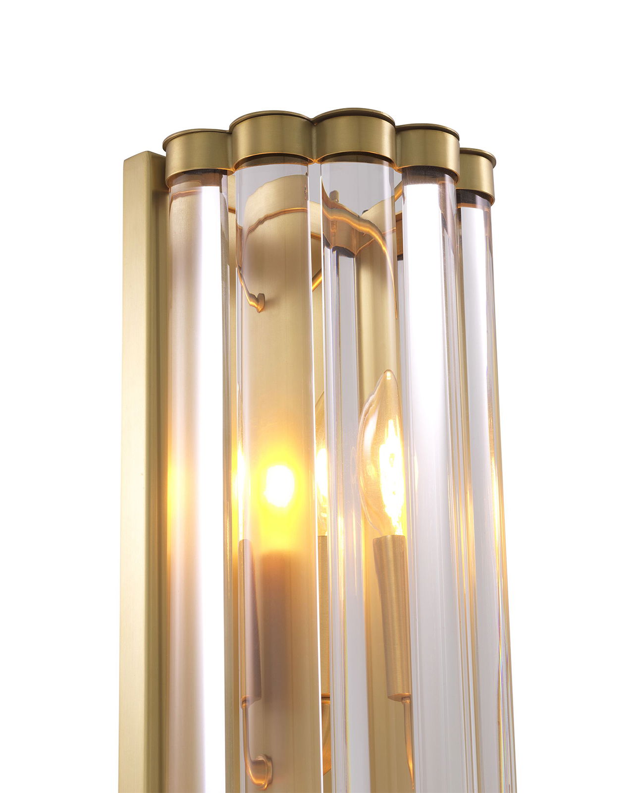 Amalfi wandlamp antiek messing