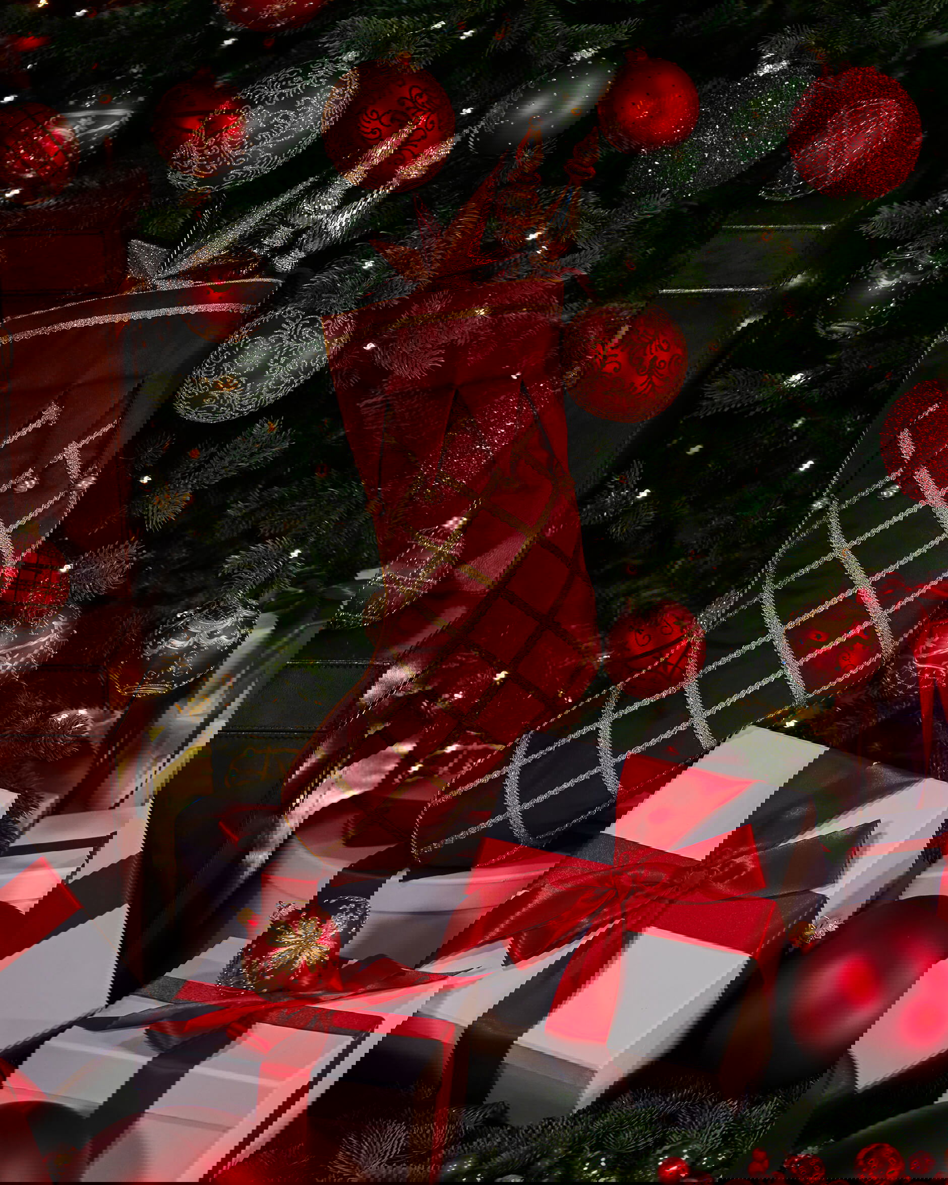 Regency julstrumpa röd