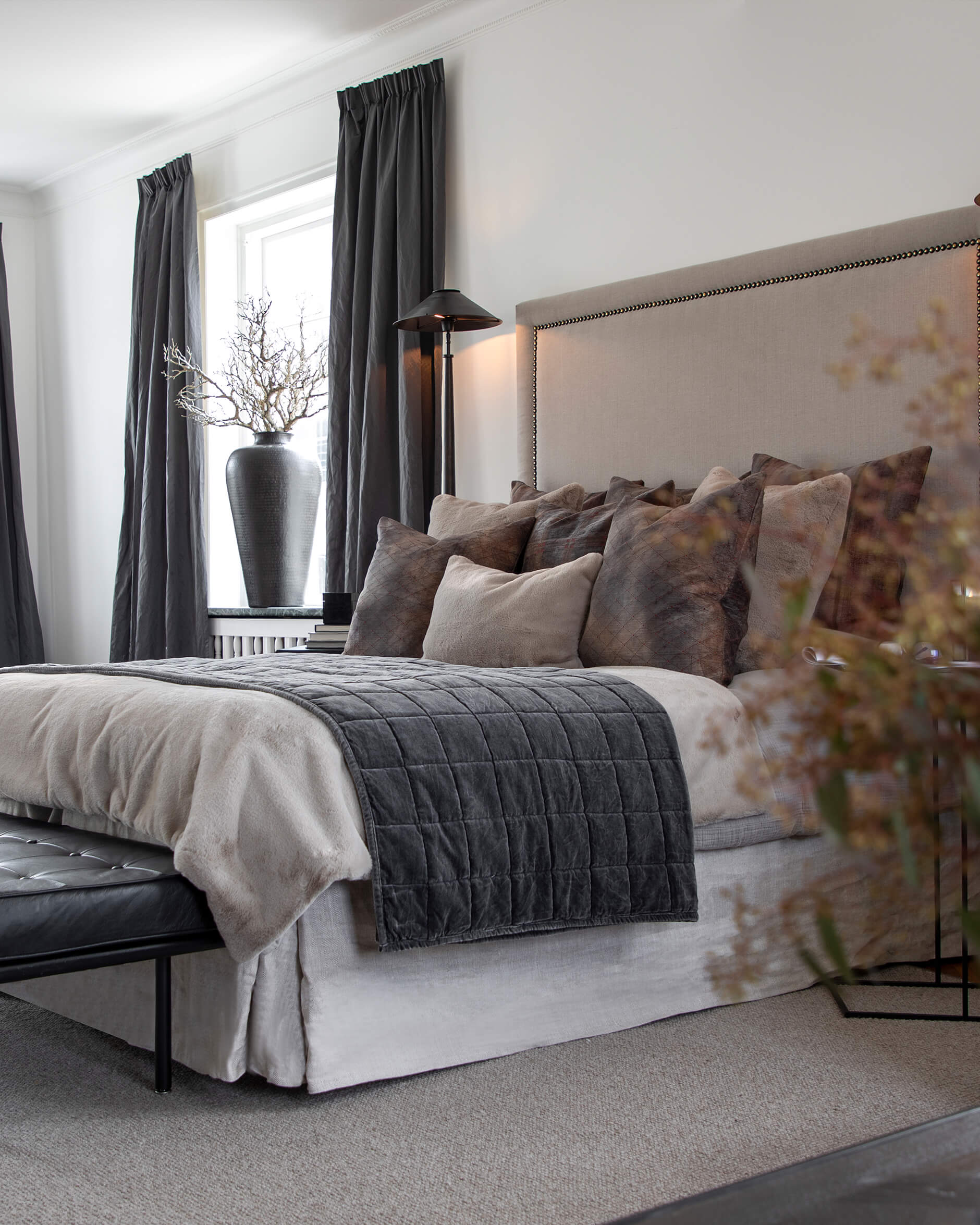 Posh päiväpeite washed black OUTLET